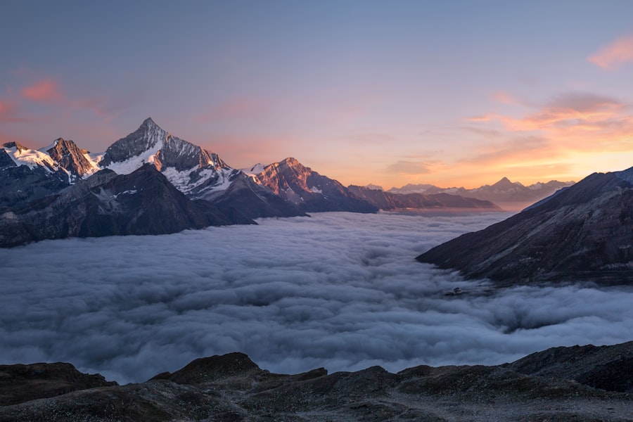 A remote mountain landscape